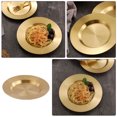 thumbnail image 2 of Shisuyan Assiette de Cuisine en Acier Inoxydable Dorée 1 Ensemble 7.07 X 7.07 X 0.67 Po, 2 of 8