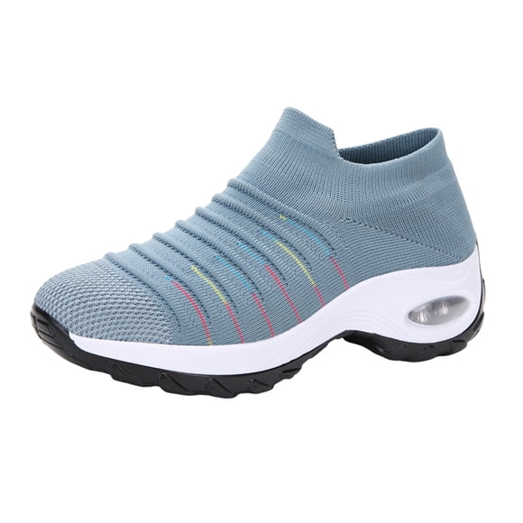 Womens Walking Shoes Non Slip Air Cushion Arch Support Tennis Plantar Fasciitis Orthopedic Slip on Sneakers