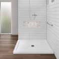 thumbnail image 2 of BeesClover Shower Base with Left Stainless Steel Drain, Rectangular Acrylic Shower Pan Tray with Slip Resistant Textured Surface for Modern Bathroom Floor, Easy Clean, 2 of 8