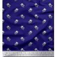 thumbnail image 1 of Soimoi Polyester Crepe Fabric Floral Block Print Fabric by The Yard 42 Inch Wide, 1 of 3