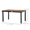 thumbnail image 3 of Outsunny Table à Manger d'Extérieur pour 6, Table de Patio Rectangulaire avec Pattes en Aluminium, 3 of 10