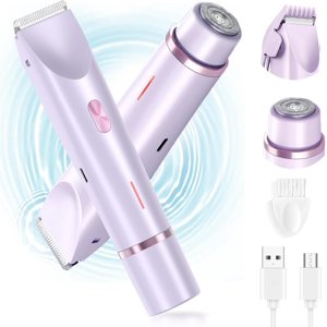 2-in-1 Electric Shaver Women Waterproof Purple