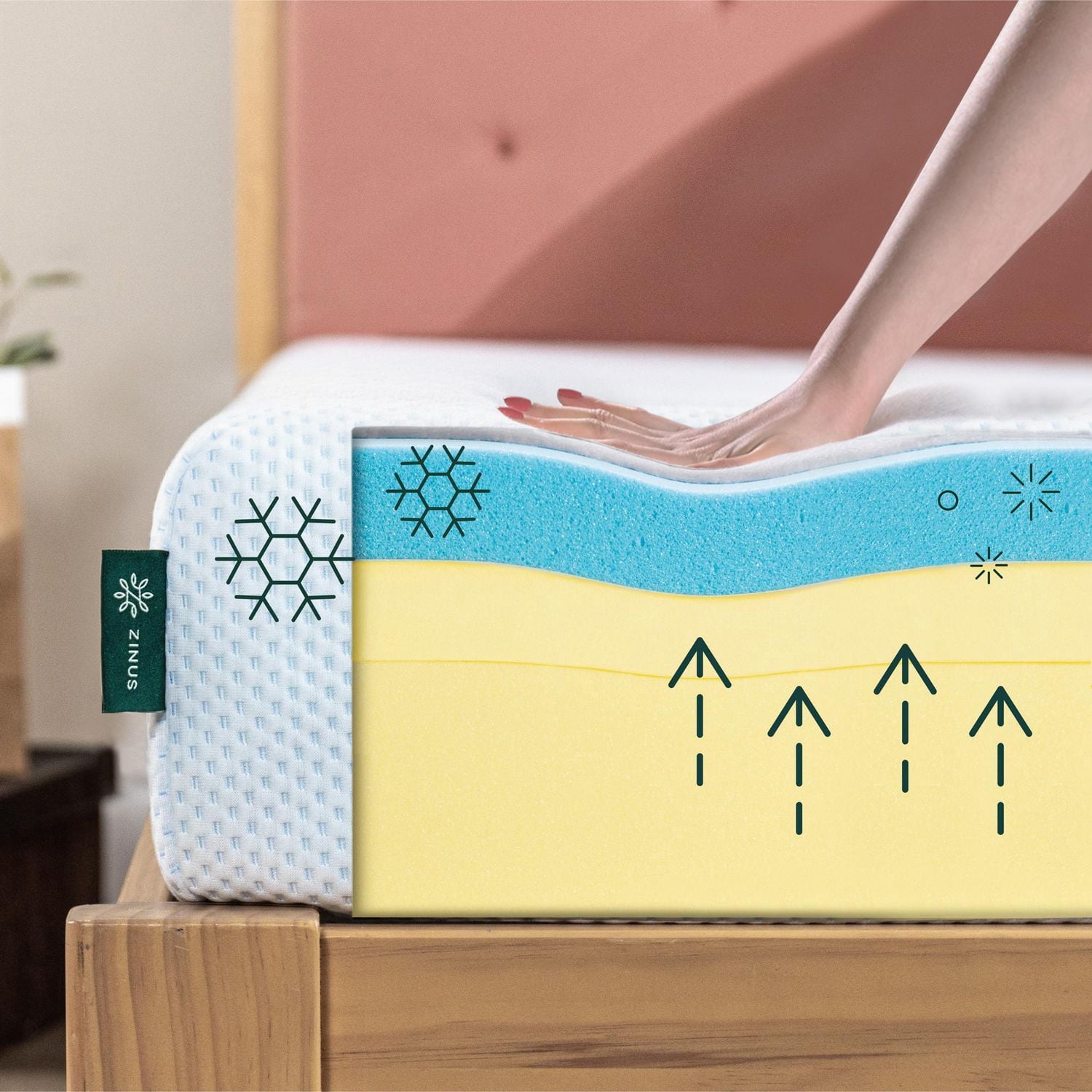 Matelas en mousse à mémoire de forme Zinus Green Tea de 10 pouces
