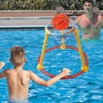thumbnail image 2 of Floating Water Basketball Frame For Kids Outdoor Swimming Pool Toy Parent Child Water Play Pe Material Portable Easy To Install Includes Pump Basketball, 2 of 6