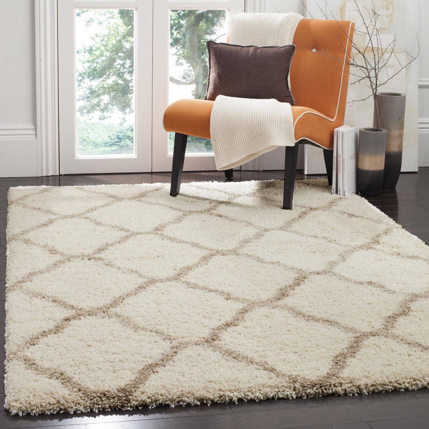Safavieh Hudson Aline Tapis Géométrique Shag