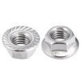 thumbnail image 2 of Unique Bargains M10 Serrated Flange Hex Lock Nuts, 316 Stainless Steel, 2 Pcs, 2 of 3