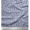 thumbnail image 1 of Soimoi Poly Georgette Fabric Leaves & Magnolia Floral Print Fabric by Yard 42 Inch Wide, 1 of 5