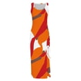 thumbnail image 3 of Womens Sleeveless Tight Maxi Dress Side Slit Drawstring Ruched Slim Fit Tank Dress U Neck Summer Club Beach Sun Dresses, 3 of 4