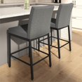 thumbnail image 2 of Amisco Perry Plus 26" Counter Stool - Grey Woven Fabric/Black Metal, 2 of 9