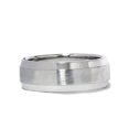 thumbnail image 2 of Brushed & Polished Wedding Band 14K White Gold, 2 of 2