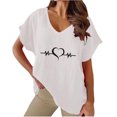 thumbnail image 2 of LSLJS T-shirts à Col en V pour Femmes Mode Confortable Blouses Féminines Hauts, Débardeurs pour Femmes, 2 of 6