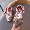 thumbnail image 4 of MIASHUI Chaussures de Fille Robe Nœud Papillon Paillettes Princesse Chaussures de Fête Talons Bas Sandales Mary Jane, Rose, 2-2,5 Ans, 4 of 7