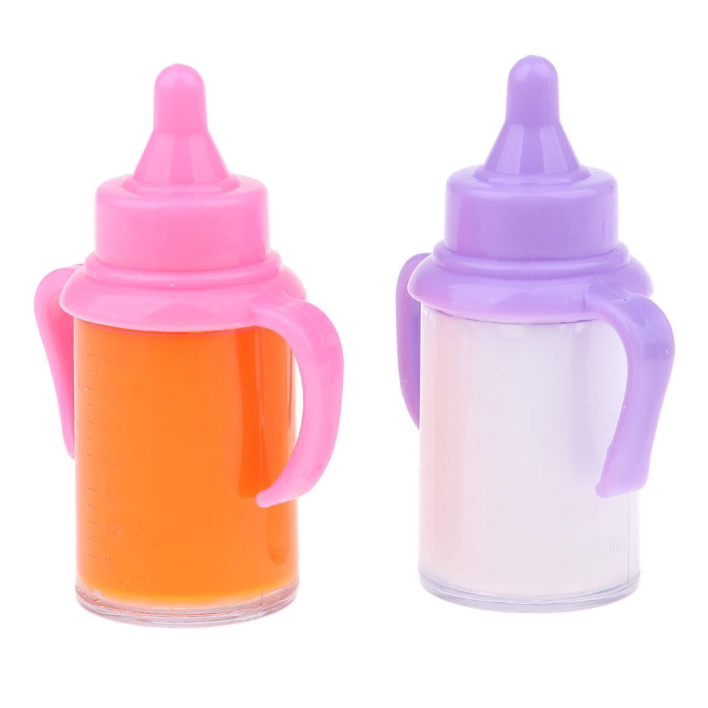 HILABEE Baby Doll Feeding Bottles Disappearing Milk & Juice Feeder For Newborn Doll