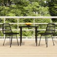 thumbnail image 1 of vidaXL 3 Piece Garden Dining Set Black Poly Rattan, 1 of 5