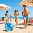 thumbnail image 4 of Weloille Balle Gonflable en PVC de 9 Pouces, 1 Pce, Balle de Jeu Extérieure Colorée, Balle de Plage Récréative Imperméable à Rebond, pour Cour Arrière, Pelouse, Plage, Piscine et Activités Familiales en Plein Air, 4 of 6