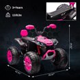 thumbnail image 3 of 24V 2-Seater Kids Electric ATV Ride-On – Pink, Dual 500W Motors, 4-Wheeler, wireless Audio, USB, LED Headlights, Music, Spring Suspension, High/Low Speed, For Boys & Girls Ages 3-8, Pink, 3 of 7