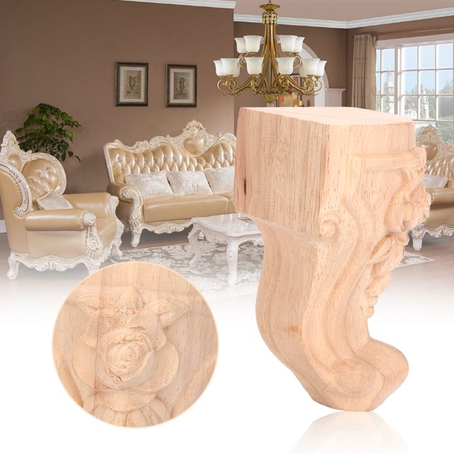 Cabinet Legs, Elegant Exquisite Carving Patterns Sofa Feet, Solid Livingroom Office For Home Gift
