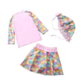 thumbnail image 3 of Baby/Toddler Girls Mermaid Swimsuit Rashguard Set Long Sleeve UPF 50+ ,CM25-16BT Size 6T, 3 of 5