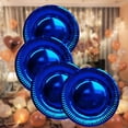 thumbnail image 3 of Rack 1 10PCS Disposable 7 Inch Blue And Gold Foil Paper Plates For Border Party Gatherings Decorative Paper Plates, 3 of 3