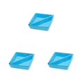 thumbnail image 3 of QualitChoice Home Hotel Felt Keys Tapes Phone Watch Storage Box Living Room Drawer Pens Remotes Jewellery Organizer Container Blue 3PCS, 3 of 6