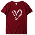 thumbnail image 2 of Jsaierl T-Shirts Imprimés Amour de la Saint-Valentin pour Femmes Été Manches Courtes Col Rond T-Shirts Mignons Polyvalents Défilé T-Shirts Confortables et Doux, 2 of 3