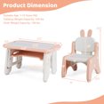 thumbnail image 3 of Costway Kids Drawing Table & Chair Set Graffiti Toddlers Art Activity Table & Chair Pink, 3 of 10