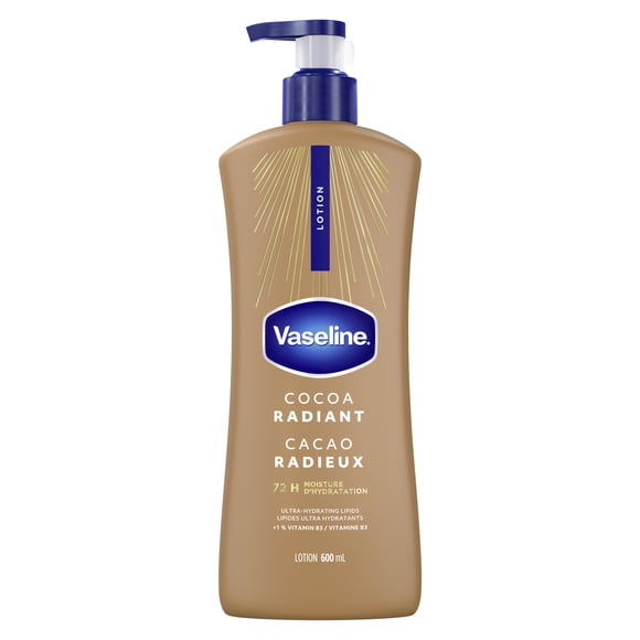 Vaseline Lotion Cocoa Radiant 72H Moisture, 600 ml