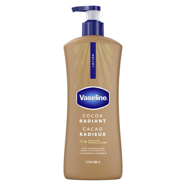 Vaseline Lotion Cocoa Radiant 72H Moisture, 600 ml