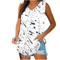 thumbnail image 2 of Lolmot Womens Print Tank Tops V-Neck Basic Casual Flowy Summer Sleeveless T-Shirt, 2 of 5