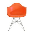 thumbnail image 1 of Plata Import Eiffel - Chaise Bucket Chrome pour Enfants de couleur Orange, 1 of 1