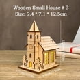thumbnail image 4 of Light-Up Handmade Wooden Christmas Village Houses For Crafts, 4 of 5