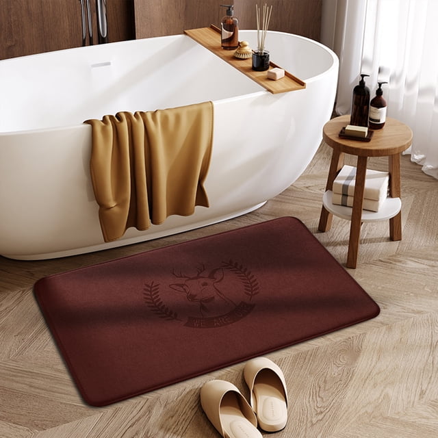 TopLLC Bathroom Rugs,Kitchen Rugs, Memory Bath Mat Super Absorbent Quick Dry Rubber Backing Non Slip Washable Bathroom Floor Mats Shower Rug For In Front Of Bathtub ShowerRoom 16x24IN bath cushion