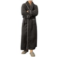 thumbnail image 4 of Timegard Womens Robe Soft Warm Fleece Bathrobe Solid Color Fall Winter Casual Loose Comfy Nightgowns, 4 of 7