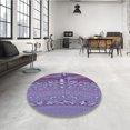 thumbnail image 4 of Ahgly Company Tapis d'Intérieur Lavable à la Machine, Carré, Transitionnel, Violet Mimosa Violet, Tapis de Zone, 7 Pieds Carré, 4 of 7