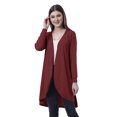 thumbnail image 1 of Moomaya Womens Full Sleeve Hi-Lo Shrug Rounded Hem Long Cotton Summer Cardigan, 1 of 7