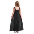 thumbnail image 2 of TiaoBug Combinaison à Sequins pour Filles Combinaisons Sans Manches Robe Maxi en Chiffon Combinaisons pour 7-14 Ans Noir 10, 2 of 6