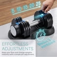 thumbnail image 3 of LifePro Ensemble d'Haltères Réglables 5-en-1 – 25 lb Chacun, Haltères à Réglage Rapide avec Support pour Gym à Domicile et Entraînement de Force - Noir, 3 of 9