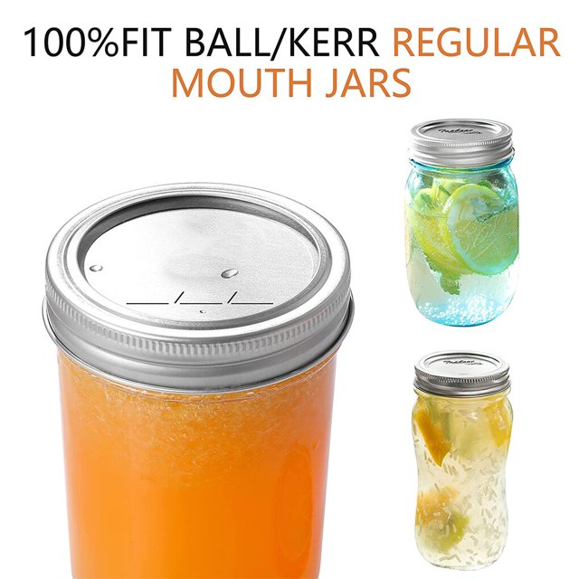 Canning Lids Metal Sealing Jar Metal Canning Lids Replacement Split-Type Can Caps, Regular Mouth, 70mm, 54pcs