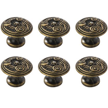 6 Pcs Boutons de Porte en Alliage Vintage pour Armoire Poignées de Tiroir Poignées de Placard de Cuisine