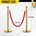 thumbnail image 1 of GloryStar Elegant Gold Stanchion Posts with Luxurious Red Velvet Ropes - VIP Queue Poles for Red Carpet Events, Weddings, and Premieres - Easy Assembly, Durable, Stylish Crowd Control, 1 of 6