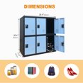 thumbnail image 2 of Mecolor Furniture 6 Door Staff Locker with Lock Latch, Office Cabinet for Books Files Lunch Boxes Storage, 2 of 6