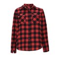 thumbnail image 3 of Plaid Collared Shirts for Womens, Flannel Fall Button Down Blouses, 3 of 5