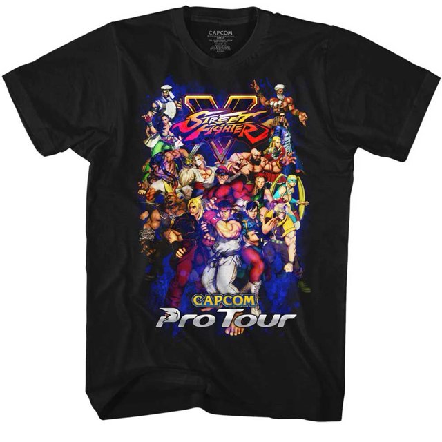 Street Fighter Gaming Pro Tour 2 Adult Short Sleeve T Shirt