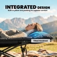 thumbnail image 4 of Outsunny Lit de Camp pour Adultes avec Coussin Rembourré, Noir, 4 of 10