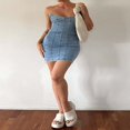 thumbnail image 2 of Women Strapless Bodycon Backless Mini Tube Dress Summer Short Bandeau Dresses Beach, 2 of 5