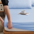 thumbnail image 4 of Cagogo Fitted Sheet Set, Non Slip Double Bed Sheet 200x150cm with Pillowcases, All Inclusive Mattress Protector Cover, Soft Polyester Fiber Bedding for Sleeping Home Hotel, 4 of 6