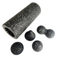 thumbnail image 2 of jinwen Foam Roller Set Equipment High Density Starter Kit for Leg Pilates black grey, 2 of 9