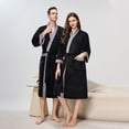 thumbnail image 2 of Dagugfen Robes Unisex Bathrobe Pajamas Knee Length Fleece Robe Comfy Loose Lougewear with Pockets Fashion, 2 of 6