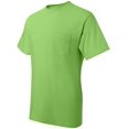 thumbnail image 3 of Hanes Beefy-T Men`s Pocket T-Shirt, S, Lime, 3 of 6