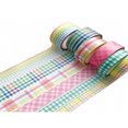 thumbnail image 1 of CHUANK 5m/Roll 6 Rolls Washi Tape Set Candy Color Decorative Tapes For Diy Craft Wrapping Scrapbook, 1 of 6